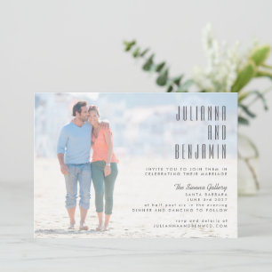 Invitación Elegante Boda de Moda de texto de texto superpuest