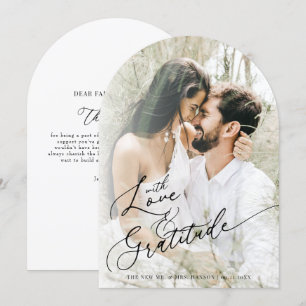 Invitación Elegante Boda de Moda Gracias Cartas