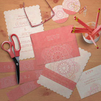 Invitación Elegante Boda de Moda Mandala Boho