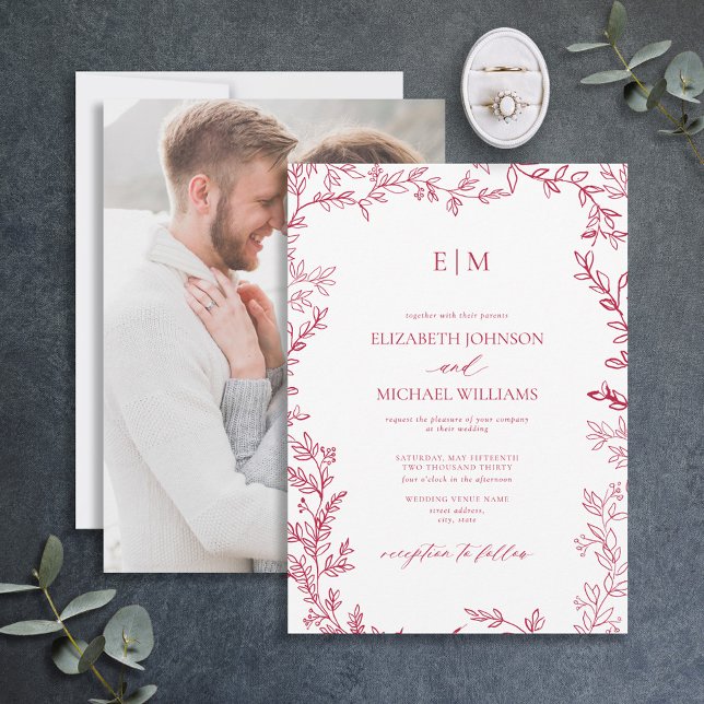 Invitación Elegante Boda de monograma fotográfico Vivid Magen (Subido por el creador)