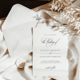 Invitación Elegante Boda de Monograma Romántico