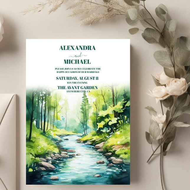 Invitación Elegante Boda de Mountain Meadow (Subido por el creador)