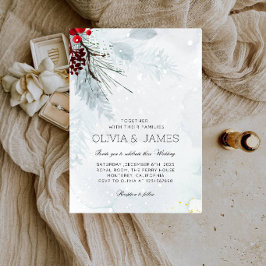 Invitación Elegante boda de Navidad - Boda de invierno