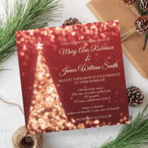 Elegante Boda de Navidad de Fiesta con Rojo y Dora