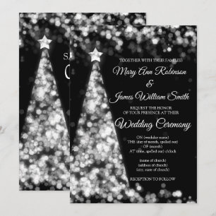 Invitación Elegante Boda de Navidad de Fiesta de Casamiento d
