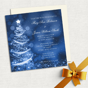 Invitación Elegante Boda de Navidades de Winter Wonderland