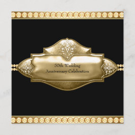 Invitación Elegante Boda de Oro 50 Aniversario de Bodas