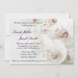 Invitación Elegante Boda de orquídeas blancas y moradas