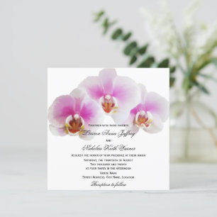 Invitación Elegante Boda de orquídeas pintadas