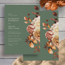 Invitación Elegante boda de otoño
