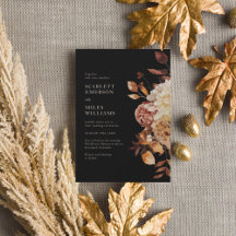Elegante Boda de Otoño Todo en Uno Negro