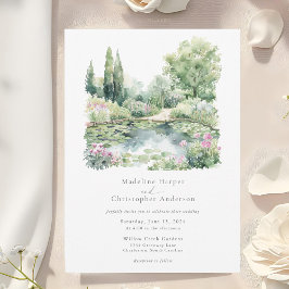 Invitación Elegante Boda de paisajes de verano en el jardín a