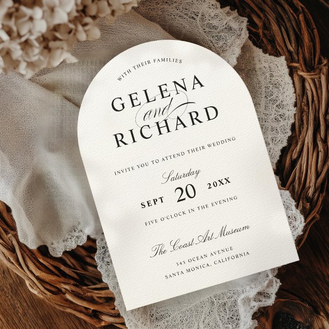 Invitación Elegante Boda de papel de lujo en el Arco (Subido por el creador)