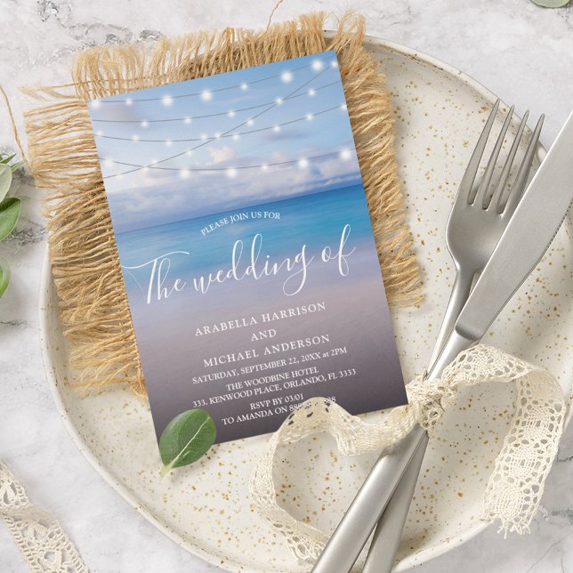 Invitación Elegante boda de playa (Subido por el creador)