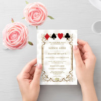 Elegante Boda de póquer del Casino Blanco de Oro L