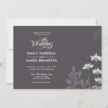 Elegante Boda de presupuesto floral y de fondo osc