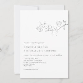 Invitación Elegante Boda de rama de Jazmín