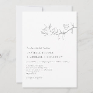 Invitación Elegante Boda de rama de Jazmín