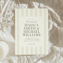 Elegante Boda de rayas verde oliva