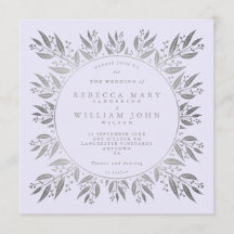 Elegante Boda de Relieve metalizado fino plateado