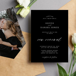 Invitación Elegante boda de renovación de promesa de foto min