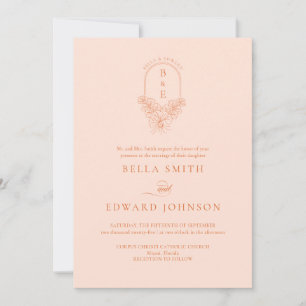 Invitación Elegante Boda de reposo de la familia floral Fuzz 