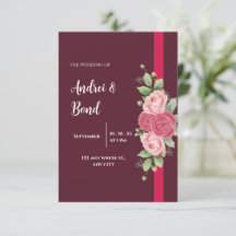 Elegante Boda de rosas rojas y rosas