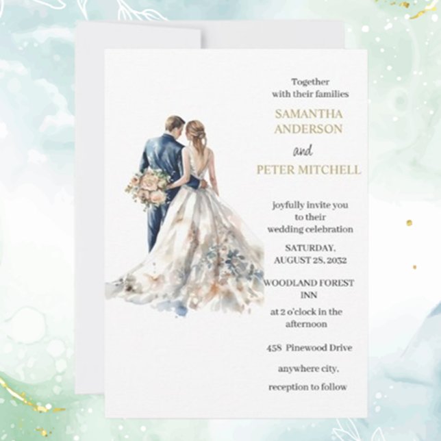 Invitación Elegante Boda de Rubor (Discover our Elegant Blush Wedding Invitation, thoughtfully designed to add romance and charm  )
