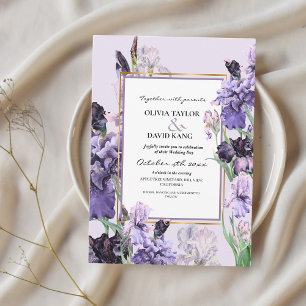 Invitación Elegante Boda de Spring Flora Irises