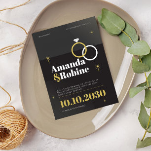 Invitación Elegante Boda de Tipografía