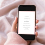 Invitación Elegante Boda de tipografía rosa y blanca de Rubor<br><div class="desc">¡Una magnífica tipografía invitación a una boda de verano o otoño! Este bonito y elegante diseño presenta un lujoso borde rosa alrededor de una invitación blanca, con una tipografía moderna en blanco y negro. Un diseño sencillo y minimalista. Muchas gracias por apoyar a nuestra pequeña empresa, ¡realmente lo apreciamos! Estamos...</div>