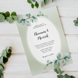 Invitación Elegante Boda de vegetación de hojas de Eucalyptus