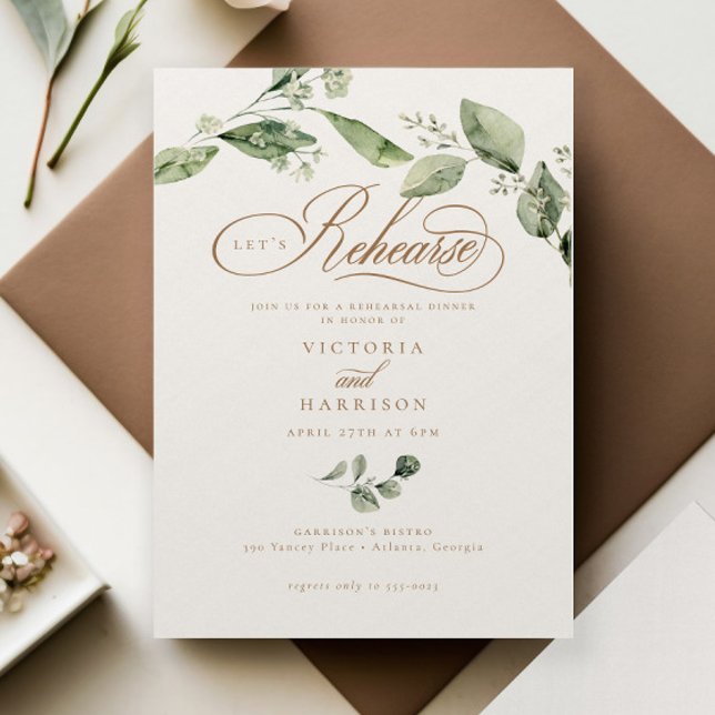 Invitación Elegante Boda de vegetación para cenar (Subido por el creador)