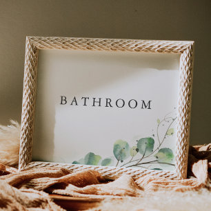 Invitación Elegante Boda de vegetación Rótulo de baño