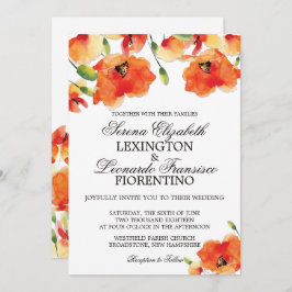Invitación Elegante Boda de verano de adormidera dorada de Ca