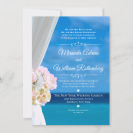 Invitación Elegante Boda de verano de Floral Ocean Beach