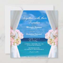 Invitación Elegante Boda de verano de Floral Ocean Beach