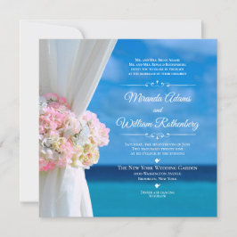Invitación Elegante Boda de verano de Floral Ocean Beach