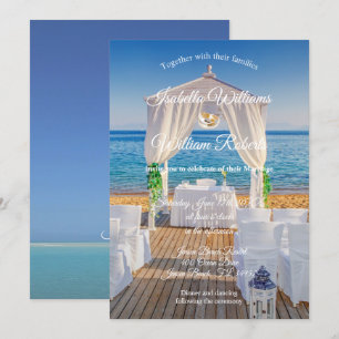 Invitación Elegante Boda de verano de Floral Ocean Beach