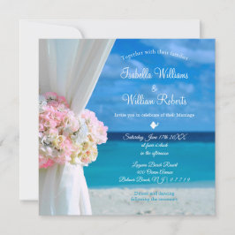 Invitación Elegante Boda de verano de Floral Ocean Beach