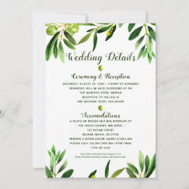 Invitación Elegante Boda de verano del Boho de Oliva