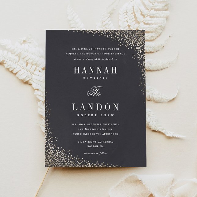 Invitación Elegante Boda de verano dorado (Subido por el creador)