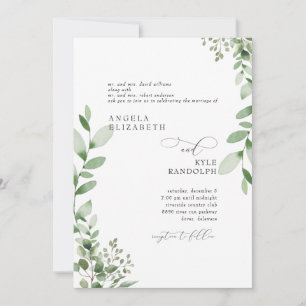 Invitación Elegante Boda de Verdor en Cascada