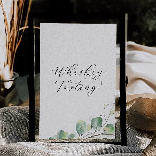 Invitación Elegante Boda de Verdor Rótulo de degustación Whis (Subido por el creador)