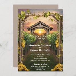 Invitación Elegante Boda de viñedos