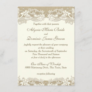 Invitación Elegante Boda de Vintage Country