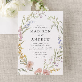 Invitación Elegante Boda de Wreath Floral Romántico