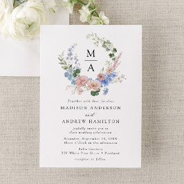 Invitación Elegante Boda de Wreath Floral Romántico