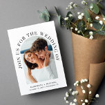 Invitación Elegante Boda del arco fotográfico<br><div class="desc">Invitación nupcial moderna con tu foto en un marco de arco rodeado por "Únete a nosotros por el Boda de" en una tipografía elegante. Bajo la foto,  agregue sus nombres,  fecha de boda y ubicación. Al contrario,  personaliza tu invitación con más detalle en una tipografía simple.</div>