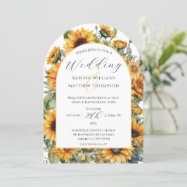 Invitación Elegante Boda del Arco Girasol